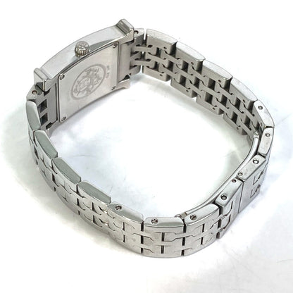 Hermes Watches Quartz Hh1.210 Stainless Steel Silver H Watch Black Dial Women