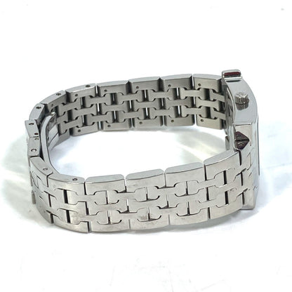 Hermes Watches Quartz Hh1.210 Stainless Steel Silver H Watch Black Dial Women