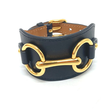 Hermes Bracelet Vaux Swift Black Horsebit Women T2