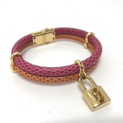 Louis Vuitton Bracelet Leather Pink Type Brassle Keep It Twice Unisex(Unisex)
