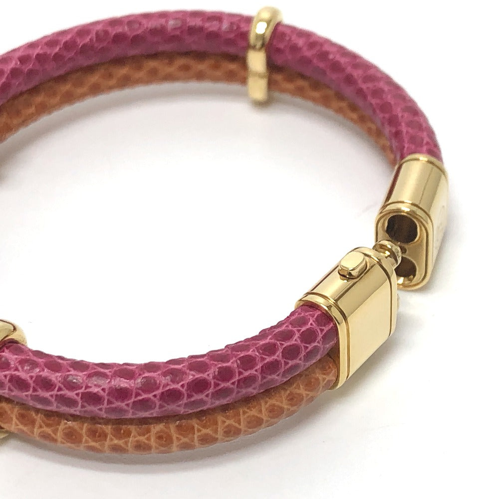 Louis Vuitton Bracelet Leather Pink Type Brassle Keep It Twice Unisex(Unisex)