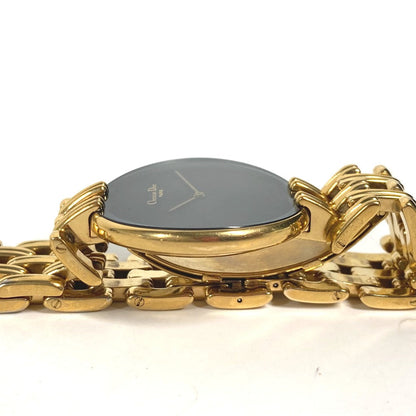 Dior Watches Quartz 47 154-3 Plating, Stainless Steel Gold Bagira Black Dial