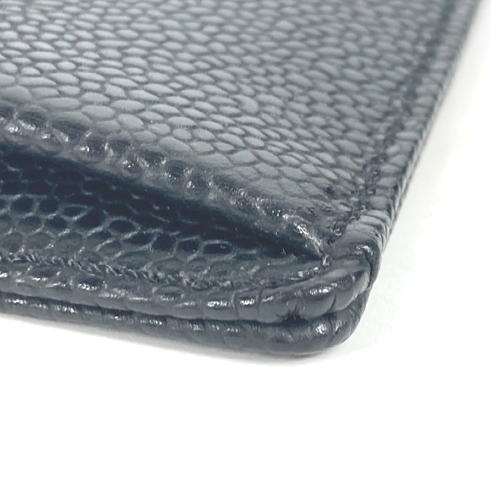 Chanel Coin Case A13233 Caviar Skin Black Cc Coco Mark Women