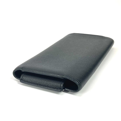 Hermes Long Wallet Purse Epsom Black Long Wallet Passan Long Unisex(Unisex)