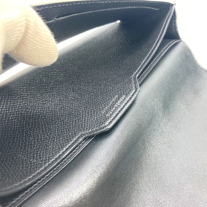 Hermes Long Wallet Purse Epsom Black Long Wallet Passan Long Unisex(Unisex)