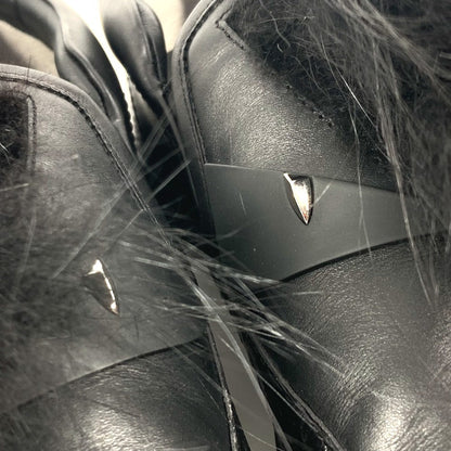 Fendi Sneakers 7E1068 Leather, Fur Black Monster Fur Mens 8