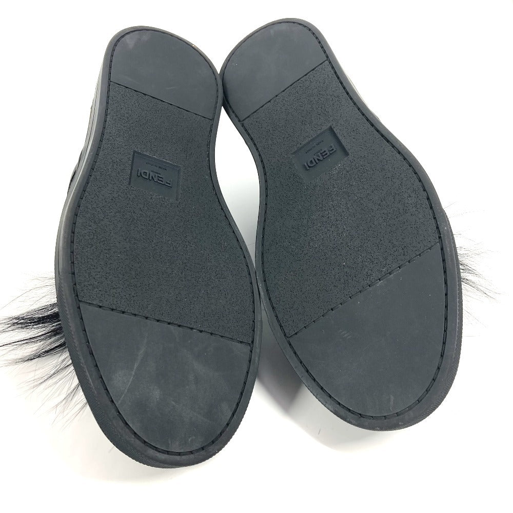 Fendi Sneakers 7E1068 Leather, Fur Black Monster Fur Mens 8