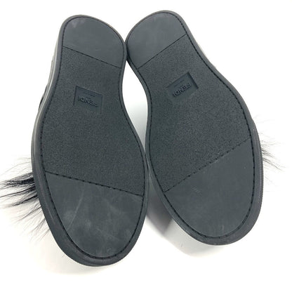 Fendi Sneakers 7E1068 Leather, Fur Black Monster Fur Mens 8