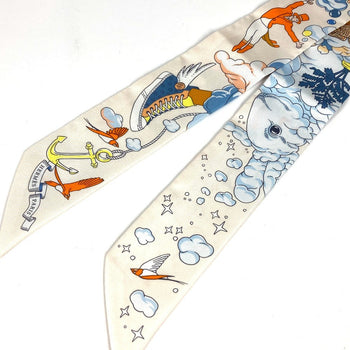 Hermes Scarf Silk Blue Twilly Twilly Twilly