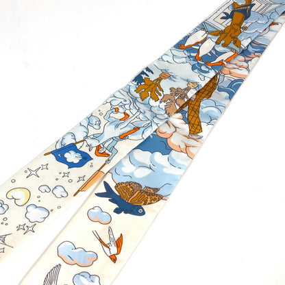 Hermes Scarf Silk Blue Twilly Twilly Twilly