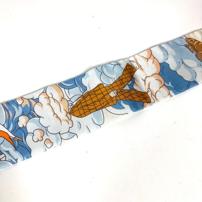 Hermes Scarf Silk Blue Twilly Twilly Twilly