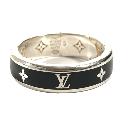Louis Vuitton Ring M1534S Sv925 Black Monogram Ring/Lv Spikes S