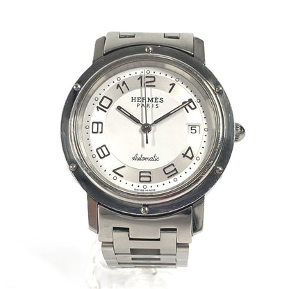 Hermes Watches Mechanical Automatic Cl1.810 Stainless Steel Silver Clipper Date White Dial Mens