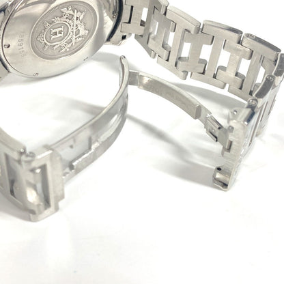Hermes Watches Mechanical Automatic Cl1.810 Stainless Steel Silver Clipper Date White Dial Mens