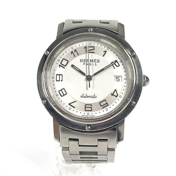 Hermes Watches Mechanical Automatic Cl1.810 Stainless Steel Silver Clipper Date White Dial Mens