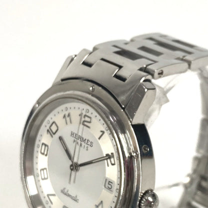 Hermes Watches Mechanical Automatic Cl1.810 Stainless Steel Silver Clipper Date White Dial Mens