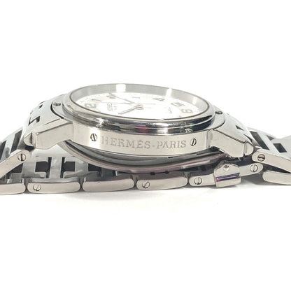 Hermes Watches Mechanical Automatic Cl1.810 Stainless Steel Silver Clipper Date White Dial Mens