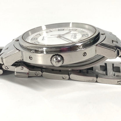 Hermes Watches Mechanical Automatic Cl1.810 Stainless Steel Silver Clipper Date White Dial Mens