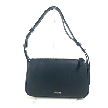Versace Shoulder Bag Leather Black Medusa Logo