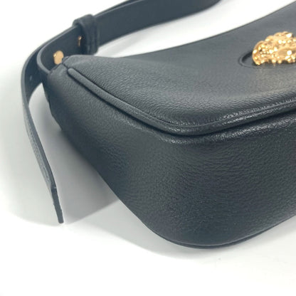 Versace Shoulder Bag Leather Black Medusa Logo