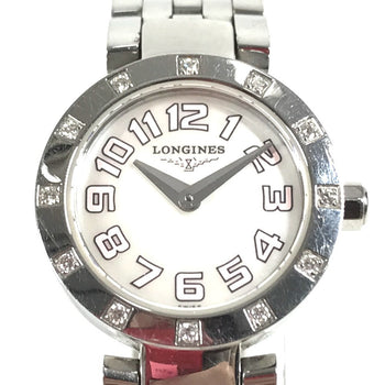 Longines Watches Quartz L5.174.0 Stainless Steel Silver Dolcevita Diamond Bezel 12P Diamond Diamond