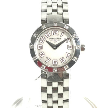Longines Watches Quartz L5.174.0 Stainless Steel Silver Dolcevita Diamond Bezel 12P Diamond Diamond