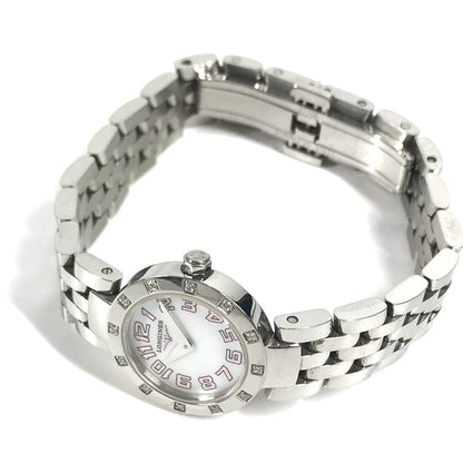 Longines Watches Quartz L5.174.0 Stainless Steel Silver Dolcevita Diamond Bezel 12P Diamond Diamond