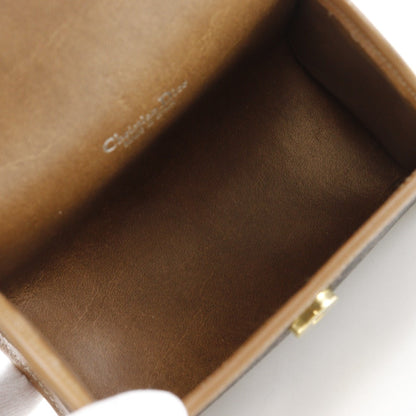 Christian Dior Pouch Pvc Brown Novelty Honeycomb Pattern Unisex(Unisex)