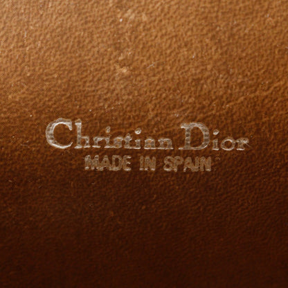 Christian Dior Pouch Pvc Brown Novelty Honeycomb Pattern Unisex(Unisex)