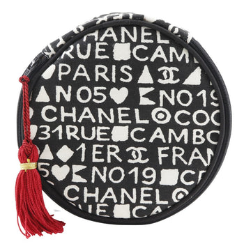 Chanel Pouch Cotton Black 31Rue Cambon Novelty Makeup Pouch Women