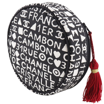 Chanel Pouch Cotton Black 31Rue Cambon Novelty Makeup Pouch Women