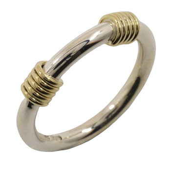Tiffany&Co. Ring Silver925, K18 Yellow Gold Silver Bandwidth 2 Wire