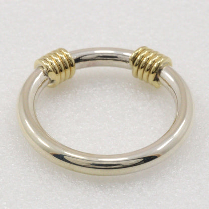 Tiffany&Co. Ring Silver925, K18 Yellow Gold Silver Bandwidth 2 Wire