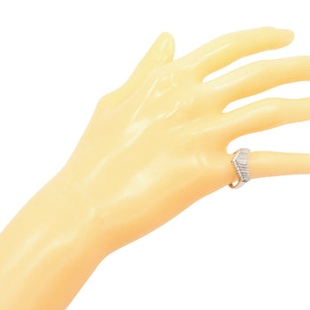 Jewelry Ring Pt900Platinum, Diamond Silver V Character Women