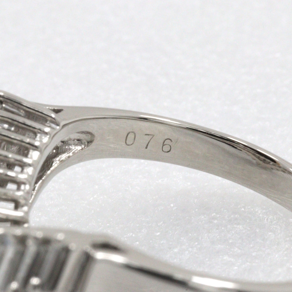 Jewelry Ring Pt900Platinum, Diamond Silver V Character Women