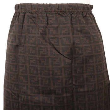 Fendi Mini Skirt Nylon Brown Zucca Women 42
