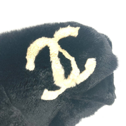 Chanel Scarf , Lapin Black Big Coco Cc Coco Mark Women