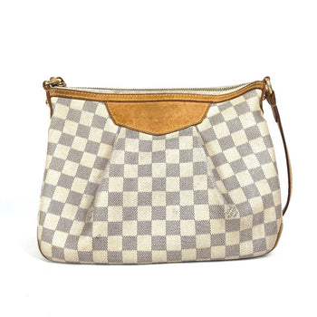 Louis Vuitton Shoulder Bag N41113 Damier Azur Canvas White Damier Azur Siracusa Pm Women