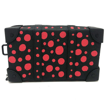 Louis Vuitton Shoulder Bag M81905 Taurillon Clemence Leather Black Monogram Dots Soft Trunk Wallet