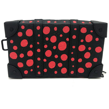 Louis Vuitton Shoulder Bag M81905 Taurillon Clemence Leather Black Monogram Dots Soft Trunk Wallet