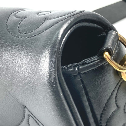 Louis Vuitton Shoulder Bag M81398 Leather Black Monogram Bubblegram Wallet On Strap Women