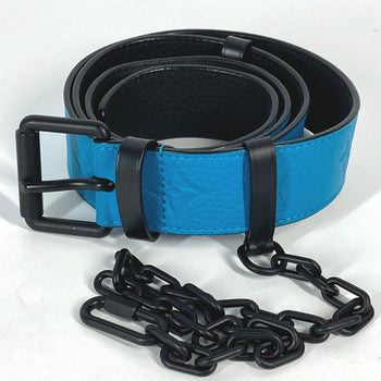 Louis Vuitton Belt Mp207T Taurillon Clemence Blue Virgil Abloh Monogram Saint Tulle Signature Mens