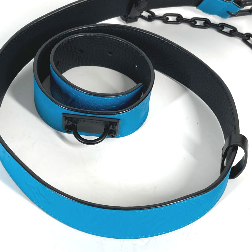 Louis Vuitton Belt Mp207T Taurillon Clemence Blue Virgil Abloh Monogram Saint Tulle Signature Mens
