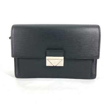 Louis Vuitton Business Bag M42742 Epi Leather Black Epi Pochette Thames Mens