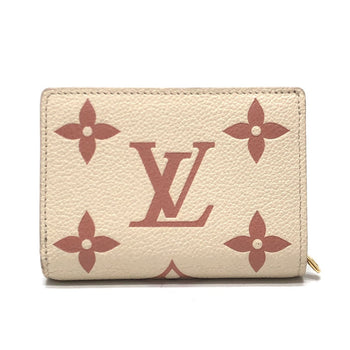 Louis Vuitton Folded Wallet M81927 Monogram Ann Platt Leather Beige Monogram Ann Platt Portefeuille