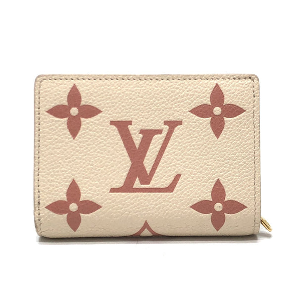 Louis Vuitton Folded Wallet M81927 Monogram Ann Platt Leather Beige Monogram Ann Platt Portefeuille