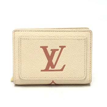 Louis Vuitton Folded Wallet M81927 Monogram Ann Platt Leather Beige Monogram Ann Platt Portefeuille