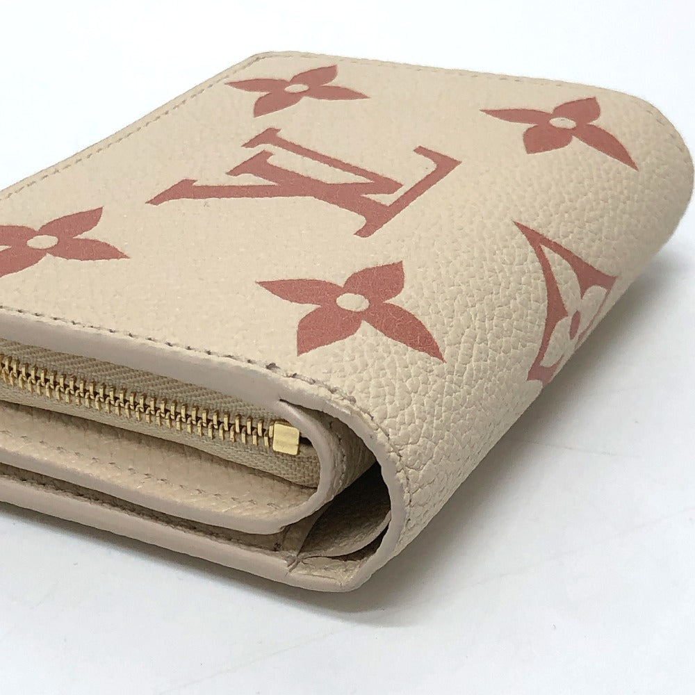 Louis Vuitton Folded Wallet M81927 Monogram Ann Platt Leather Beige Monogram Ann Platt Portefeuille