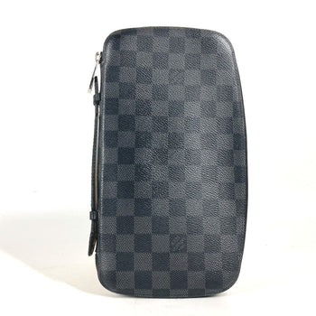 Louis Vuitton Long Wallet Purse N48255 Damier Grafitto Canvas Black Damier Grafitte Atholl