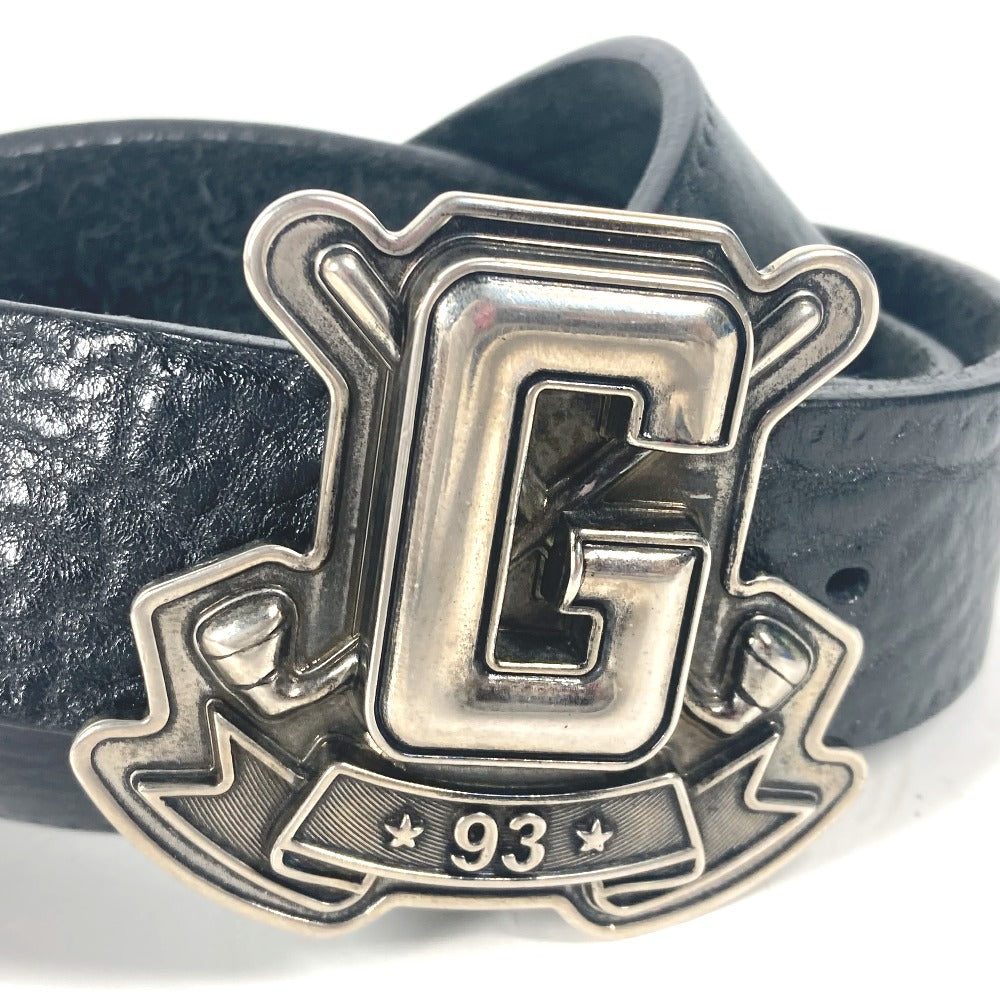 Gucci Belt 223896 Leather Black G Logo Buckle Women 85